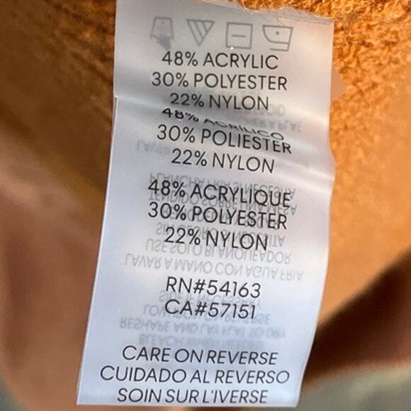 Calvin Klein Womens Sweater Rust Orange Chain Link Mock Neck Long Sleeve XL - Picture 5 of 12